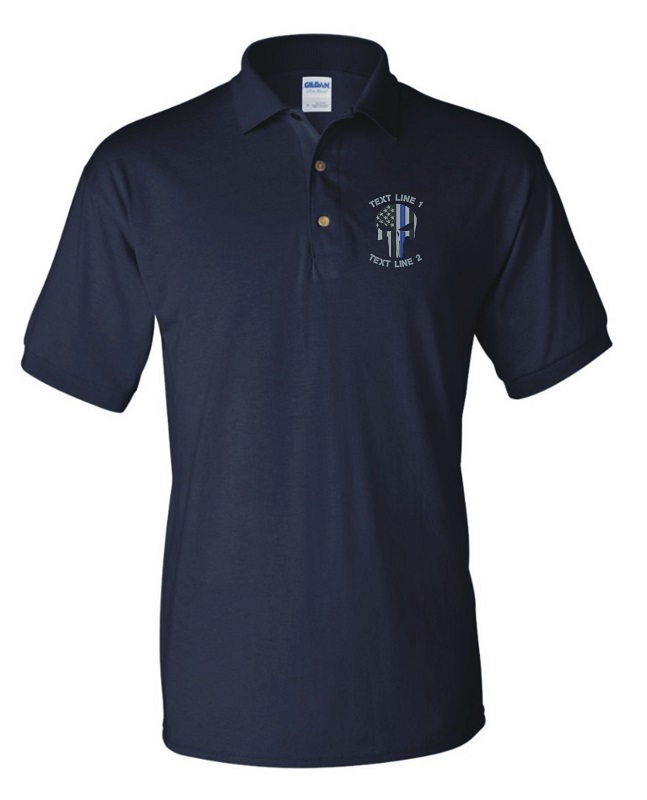 (image for) Thin Blue Line Punisher Polo 50/50